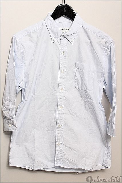 VANQUISH シャツ.ブロード釦ダウン六分袖ドレス