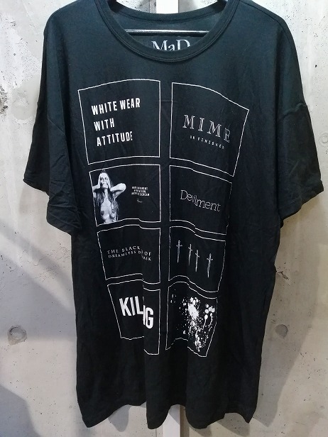 Moonage Devilment(清春) Tシャツ.KILLING MIMEプリントワイド