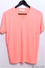 【新品アウトレット】セレクトウェア カラーVネックTシャツ /ピンク/L B-18-08-12-001b-1-ts-0-m-NA-ZT-M098