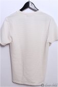 画像2: 【新品アウトレット】セレクトウェア Tシャツ.リブボーダーVネックＴシャツ /ホワイト/M B-18-08-12-003b-1-ts-0-m-YM-ZT-M098 (2)