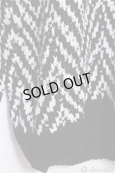 画像3: 【新品アウトレット】セレクトウェア ニット.総柄プルオーバーニット /ブラックxホワイト/F B-18-08-12-026b-1-to-0-m-YM-ZT-M098 (3)