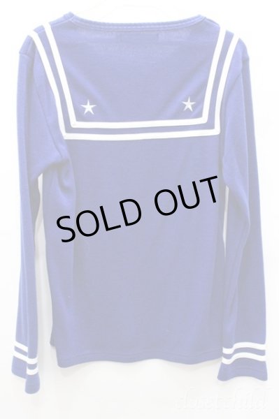 画像2: Royal Pussy ニットソー.セーラーラインウールトップス【現在買取対象外】 /ブルー/1 O-20-09-26-063-Ro-sh-YM-ZT206 (2)