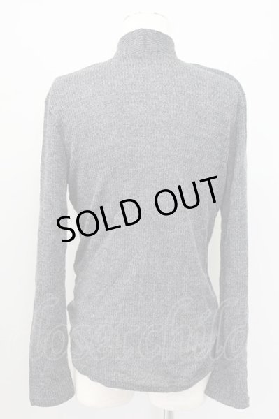 画像2: 【新品アウトレット】 Plunge フェイクレイヤードワッフルニット /グレー/F T-20-12-12-003l-1-to-SI-m-NA-ZT-M098 (2)