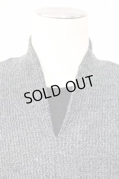 画像4: 【新品アウトレット】 Plunge フェイクレイヤードワッフルニット /グレー/F T-20-12-12-003l-1-to-SI-m-NA-ZT-M098 (4)