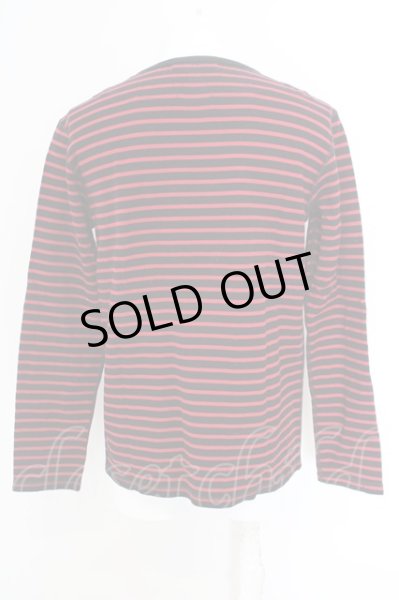 画像2: RUDE GALLERY / BLACK REBEL BORDER RIBカットソー 3 ブラックｘレッド O-24-02-26-009-RU-to-YM-ZT061 (2)