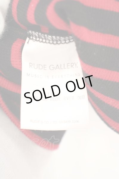 画像3: RUDE GALLERY / BLACK REBEL BORDER RIBカットソー 3 ブラックｘレッド O-24-02-26-009-RU-to-YM-ZT061 (3)