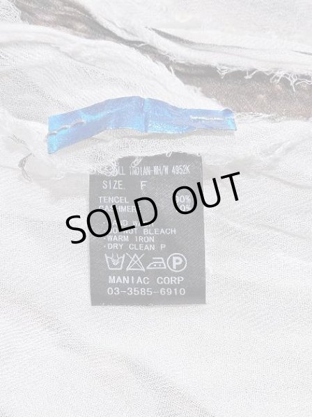 画像4: IFSIXWASNINE ストール.SKULL INDIAN /ホワイト/- T-23-01-06-015-IF-za-KN-ZT377 (4)