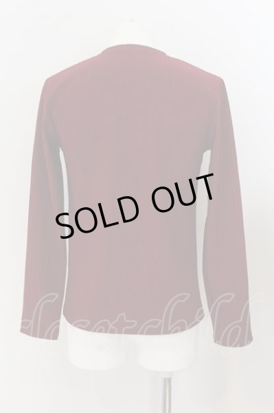 画像3: BERNINGS-SHO / ストライプジャガードVネックカットソー M ワイン O-24-07-23-010-BE-to-YM-ZT140 (3)