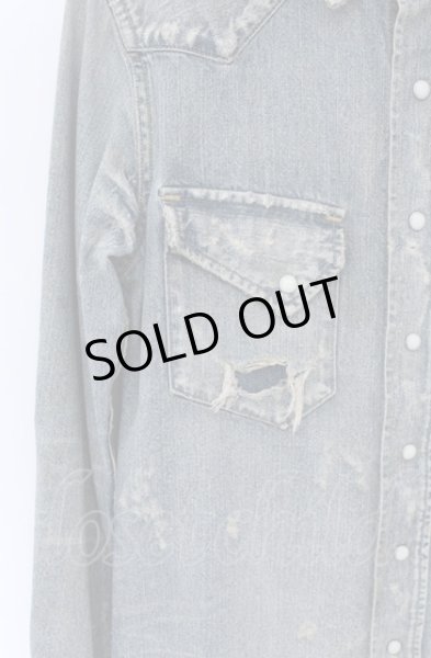 画像2: Moonage Devilment / S'exprimerコラボ　ヴィンテージデニムシャツ 44 インディゴ O-25-05-31-056-Mo-sh-YM-ZT370 (2)