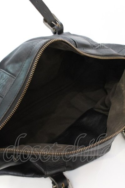 画像6: alfredoBANNISTER / ベルトストラップレザーボストンバッグ  ブラック O-25-09-04-038-al-ba-YM-ZT-MK001 (6)