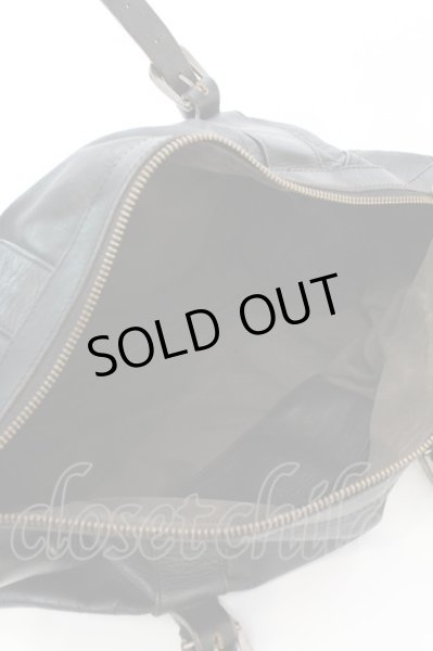 画像6: alfredoBANNISTER / ベルトストラップレザーボストンバッグ  ブラック O-25-09-04-038-al-ba-YM-ZT-MK001 (6)