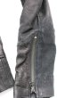 画像13: 14th Addiction / Cross Zip Leather ジャケット 1 ブラック（ムラ染色） O-25-02-13-006-14-ou-YM-ZT-ML003 (13)