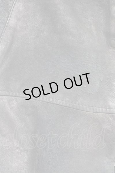 画像8: 14th Addiction / Cross Zip Leather ジャケット 1 ブラック（ムラ染色） O-25-02-13-006-14-ou-YM-ZT-ML003 (8)