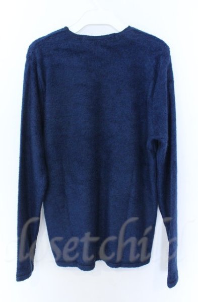 画像2: NO ID. / ビキューレラムパイルV-Nプルオーバーニットソー 1 ネイビー O-25-11-23-020-NO-to-YM-OS (2)