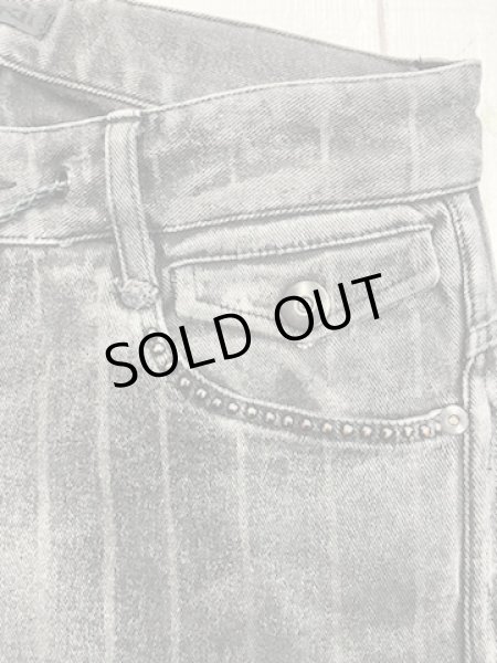 画像9: KMRii / MOON WALKER-01 レザーパッチデニムパンツ 1 グレー O-24-09-27-056-KM-pa-YM-ZT362 (9)