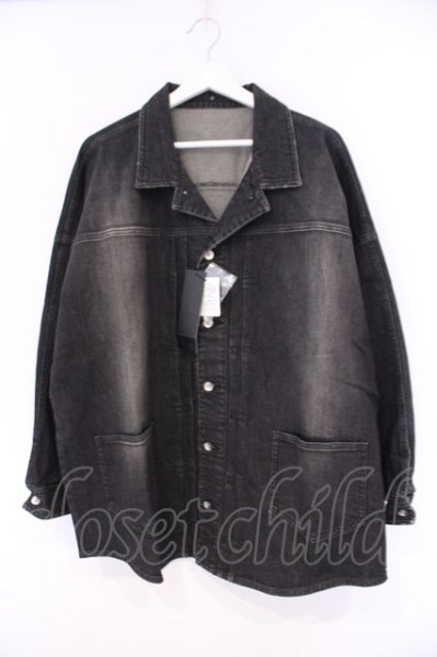 画像1: NO ID. / USEDデニムBIG ジャケット ONE ブラック O-26-02-03-016-NO-ja-YM-OS (1)