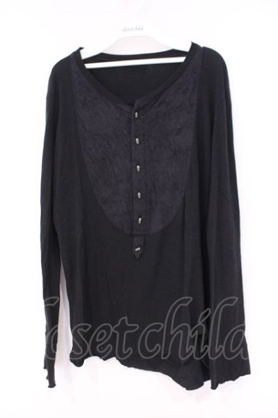 画像1: IFSIXWASNINE / LS-2/M ヘンリーネックカットソー【メンズ2】 2 ブラック O-26-02-03-024-IF-to-YM-OS (1)