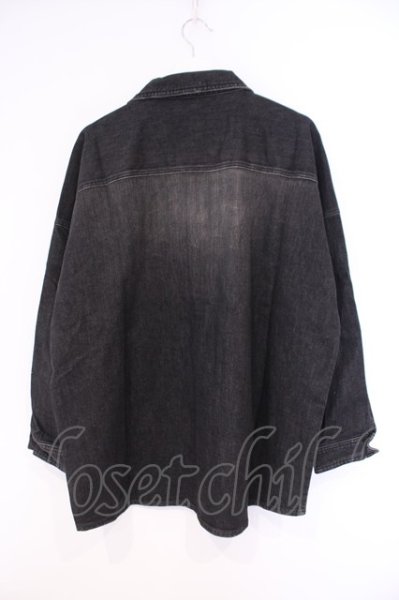 画像3: NO ID. / USEDデニムBIG ジャケット ONE ブラック O-26-02-03-016-NO-ja-YM-OS (3)