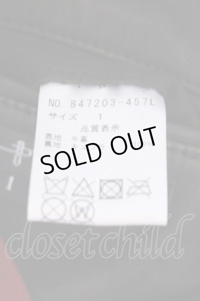 画像6: NO ID. / オイルドカウレザーシングルライダースジャケット 1 ブラックｘホワイト O-26-02-03-001-NO-ou-YM-ZTML035 (6)