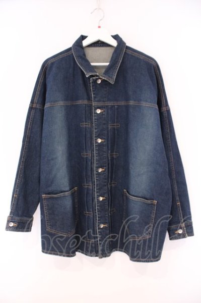 画像1: NO ID. / USEDデニムBIG ジャケット ONE インディゴ O-26-02-03-015-NO-ja-YM-OS (1)