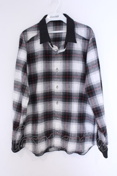 画像1: NO ID. / デニム切り替えクレリックショートカラー 2 ホワイト O-26-02-03-013-NO-sh-YM-OS (1)