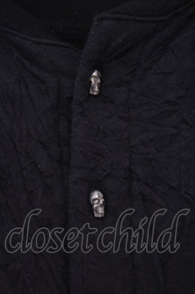 画像2: IFSIXWASNINE / LS-2/M ヘンリーネックカットソー【メンズ2】 2 ブラック O-26-02-03-024-IF-to-YM-OS (2)