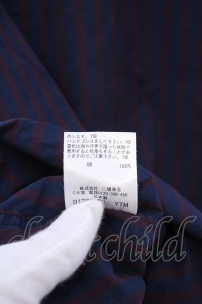 画像4: GUILD PRIME / ポケット付きストライプボタンダウンシャツ 3 ネイビーｘパープル O-26-02-03-023-GU-sh-YM-OS (4)