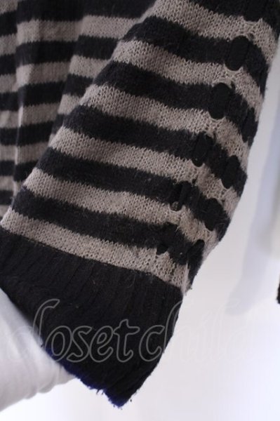 画像3: JOHNNY WOLF / SID【シド】モヘアボーダーニットソー 1 ブルーｘブラックｘグレー O-26-02-03-007-JO-to-YM-OS (3)