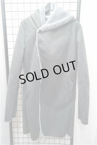 【SALE】NO ID.BLACK コート.フェイクムートンフーデッド /グレー/2 S-21-01-07-1022-NO-ja-KN-ZT-M119