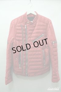 【SALE】BALMAIN ジャケット.BHR BLOUSON RIDERS /レッド/M O-21-01-08-001-Wr-ou-YM-ZT-M015