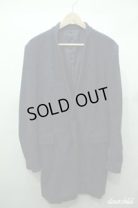 【セール】SCHLUSSEL コート.ノーカラーウールチェスター /ネイビー/ O-21-01-08-012-SC-ou-YM-ZT-M129