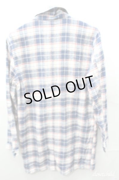 画像3: KMK(KINGLY MASK) ジャケット.袖刺繍チェックシャツ /パターン（ブルー）/M O-21-01-25-116-KM-ja-YM-ZT123 (3)