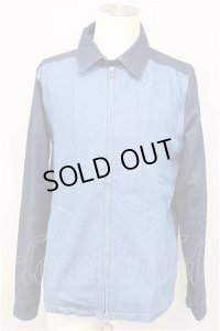 【SALE】NO ID. ジャケット.2トーンデニムスウィングトップ /ブルー/1 T-21-04-06-005-NO-ja-KN-ZT228