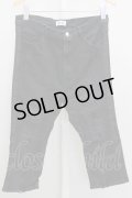 【セール】FR(13)NDS（ROYAL FLASH） パンツ.ダメージクロップドDENIM /ブラック/M T-21-06-03-018-FR-pa-KN-ZT088