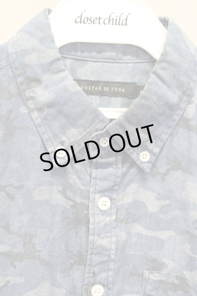 画像4: GOSTAR DE FUGA シャツ.Anonymous カモフラージュ柄 /ブルー/44 T-21-06-03-1011-GO-sh-KN-ZT143 (4)