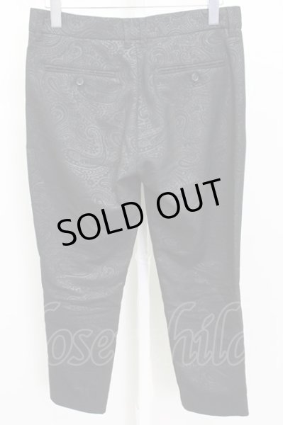 画像2: NO ID. パンツ.Pクロスペイズリーエンボストラベルアンクルトラウザーズ /ブラック/2 T-21-06-03-1025-NO-pa-KN-ZT024 (2)