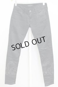 Black by VANQUISH パンツ.ニークラッシュパワーストレッチスーパースキニーデニム /ブラック/30 T-21-06-03-017-Bl-pa-KN-ZT072