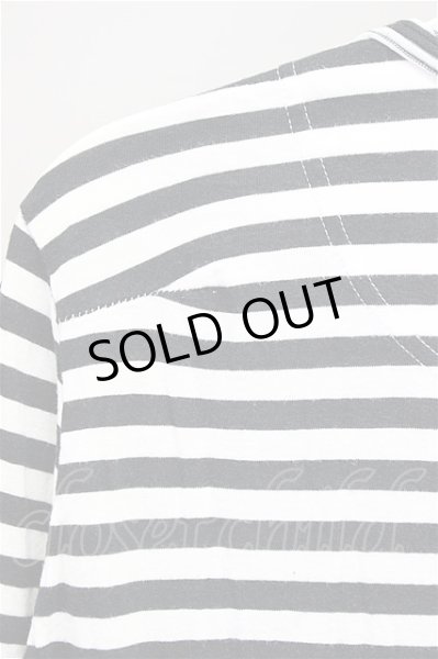 画像3: FranCisT_MOR.K.S. Tシャツ.ハイビスカルボーダーVネック /ブラック×ホワイト/2 T-21-06-09-011-Fr-ts-KN-ZT153 (3)