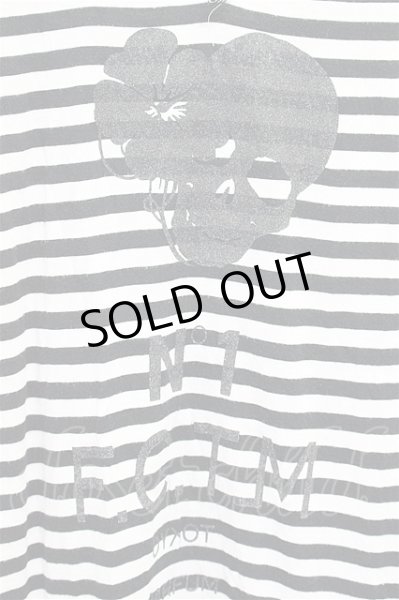 画像4: FranCisT_MOR.K.S. Tシャツ.ハイビスカルボーダーVネック /ブラック×ホワイト/2 T-21-06-09-011-Fr-ts-KN-ZT153 (4)