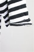 画像6: 【セール】FranCisT_MOR.K.S. Tシャツ.ハイビスカルボーダーVネック /ブラック×ホワイト/2 T-21-06-09-011-Fr-ts-KN-ZT153