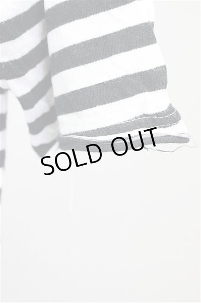 画像6: FranCisT_MOR.K.S. Tシャツ.ハイビスカルボーダーVネック /ブラック×ホワイト/2 T-21-06-09-011-Fr-ts-KN-ZT153 (6)