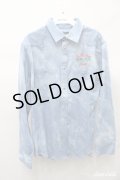 【SALE】DOWBL シャツ.Hulagirlマーブルブリーチ【現在買取対象外】 /インディゴ/44 O-21-06-09-005-DO-sh-YM-ZT194