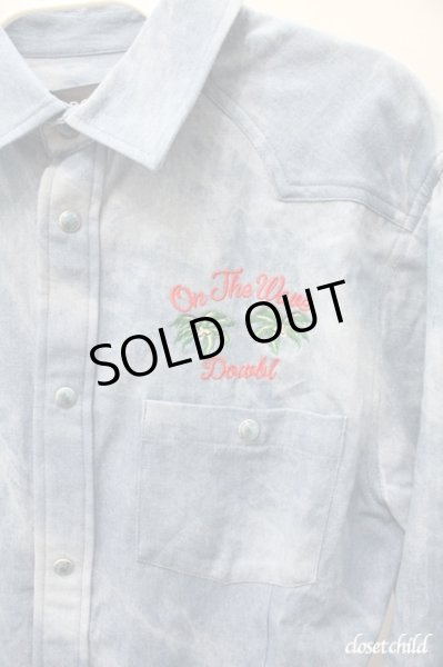 画像2: DOWBL シャツ.Hulagirlマーブルブリーチ【現在買取対象外】 /インディゴ/44 O-21-06-09-005-DO-sh-YM-ZT194 (2)