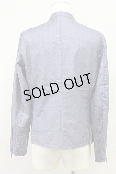 画像2: HIGH STREET ジャケット.リネンシングルライダース 【現在買取対象外】 /ブルーグレイ/S T-21-06-12-003-HI-ja-YM-ZT109 (2)