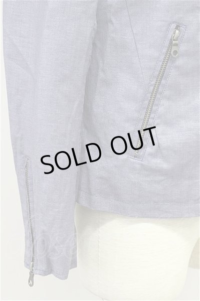 画像7: HIGH STREET ジャケット.リネンシングルライダース 【現在買取対象外】 /ブルーグレイ/S T-21-06-12-003-HI-ja-YM-ZT109 (7)