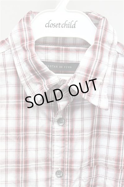 画像3: GOSTAR DE FUGA シャツ.チェック五分袖 /レッド/44 T-21-06-16-008-GO-sh-KN-ZT143 (3)