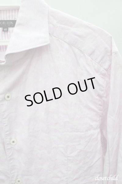 画像2: MICHEL KLEIN シャツ.カモストライプショートカラー【現在買取対象外】 /ピンク/48 O-21-06-30-050-MI-sh-YM-ZT094 (2)