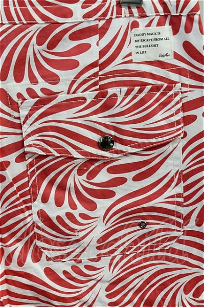 画像3: DADDY MACK パンツ.総柄プリントツイルショーツ /レッド/2 T-21-07-07-017-DA-pa-NA-ZT127 (3)