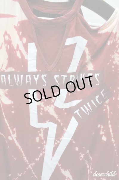 画像2: Religion Tシャツ.ALWAYS STRIKES TWICE /レッド/XS O-21-07-08-028-Wr-ts-YM-ZT084 (2)