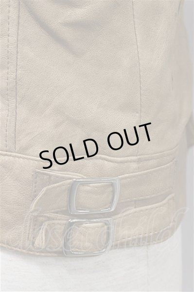 画像4: VANQUISH ジャケット.ラムレザーシングル /ベージュ/S T-21-07-13-008-VA-ja-KN-ZT-M105 (4)